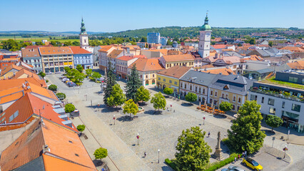 Naklejka premium Marianske namesti square in Uherske Hradiste, Czech republic