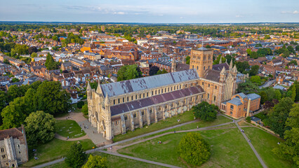 Naklejka premium View of the St Albans Cathedral in England