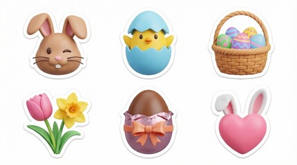 Fototapeta premium set of easter icons