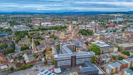 Obraz premium Panorama view of Gloucester cathedral in England