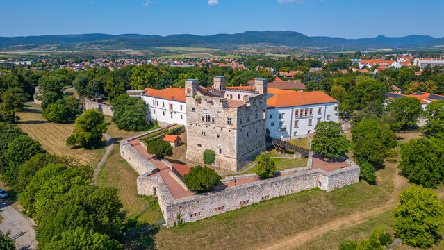 Summer day at Sarospatak castle in Hungary