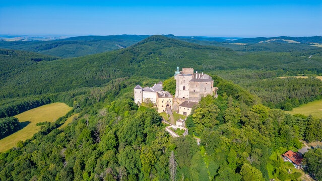 Buchlov castle during a sunny day in Czech republic