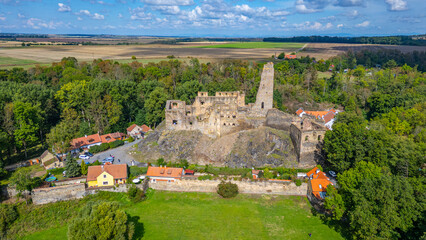 Summer day at ruins of Okor castle in Czech republic © dudlajzov