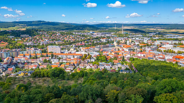 Panorama view of Pribram in Czech republic