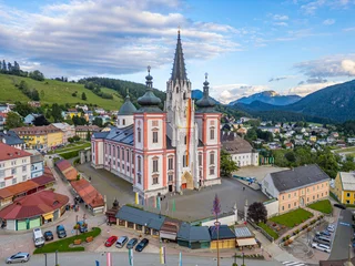 Mariazell basilica during a sunny day in Austria © dudlajzov