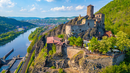 Strekov castle in usti nad Labem, Czech republic © dudlajzov