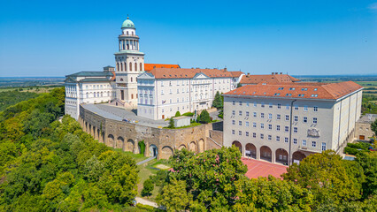 Fototapeta premium Summer day at Pannonhalma abbey in Hungary