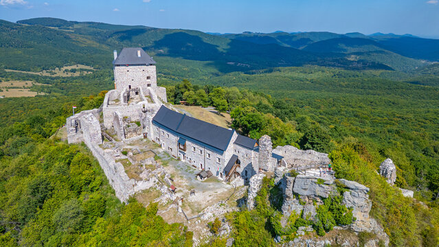 Castle of Regec during a sunny day in Hungary