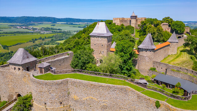 Summer day at Helfstyn castle in Czech republic