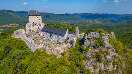Fototapeta premium Castle of Regec during a sunny day in Hungary