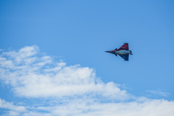 Fototapeta premium Dassault Rafale during Nato days show in Ostrava