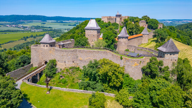 Summer day at Helfstyn castle in Czech republic