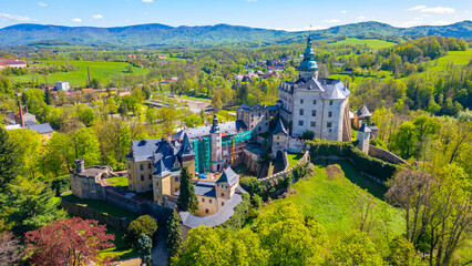 Panorama of Frydlant castle during a sunny day, Czech republic © dudlajzov