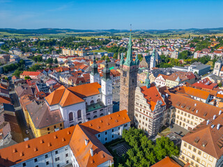 Naklejka premium Panorama view of Klatovy in Czech republic