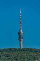 Fototapeta premium Pecs tv tower during a summer day in Hungary