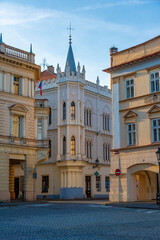Obraz premium Colourful buildings at the old town of Litomerice, Czech republi