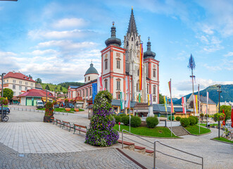 Mariazell basilica during a sunny day in Austria © dudlajzov