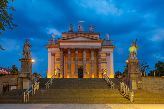 Sunset view of Cathedral Basilica of St. John the Apostle at Ege