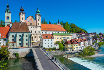Fototapeta premium Saint Michael church in Austrian town Steyr