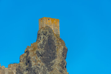 Trosky castle viewed during a winter day in Czech republic © dudlajzov