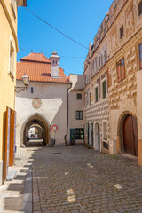 Fototapeta premium Lower gate at Czech town Prachatice