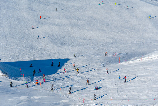 Panorama view of Kaprun ski resort in Austria