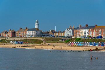 Naklejka premium Skyline of Southwold during a sunny day in England