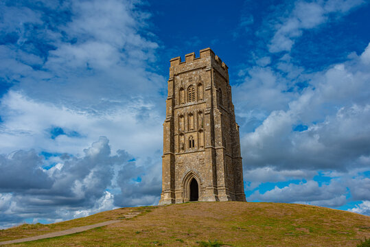 Glastonbury Tor during a sunny day in England