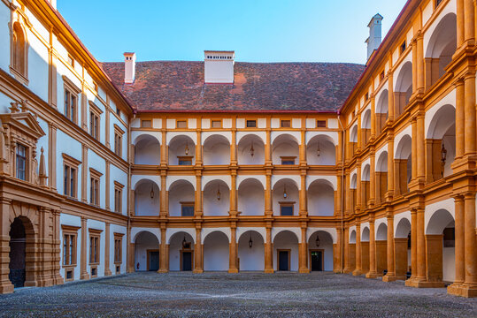 Summer day at Eggenberg castle in Graz, Austria