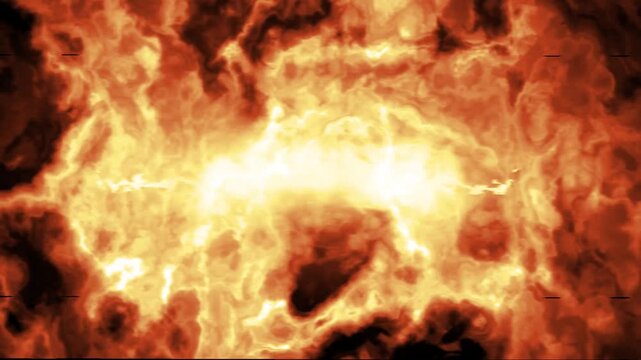 Intense fiery orange and yellow abstract energy explosion background with fire background