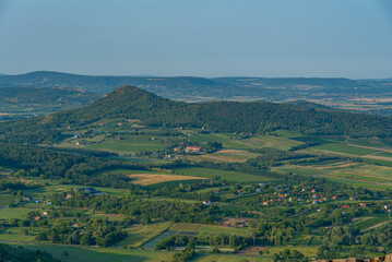 Fototapeta premium Panorama view of countryside of BakonyвЂ“Balaton Global Geop