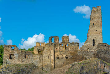 Summer day at ruins of Okor castle in Czech republic © dudlajzov