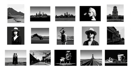 Black and white photo collage. © Faisol