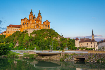 Fototapeta premium Panorama view of Melk abbey in Austria