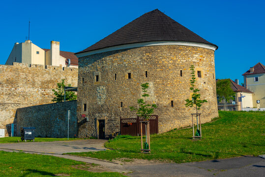 Brick bastion of the old fortification of Litomerice, Czech repu