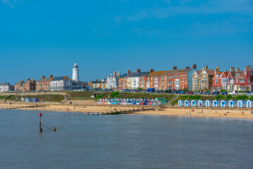 Naklejka premium Skyline of Southwold during a sunny day in England