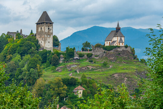 Petersberg castle above Friesach in Austria