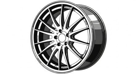 Fototapeta premium Car Wheel Closeup View.