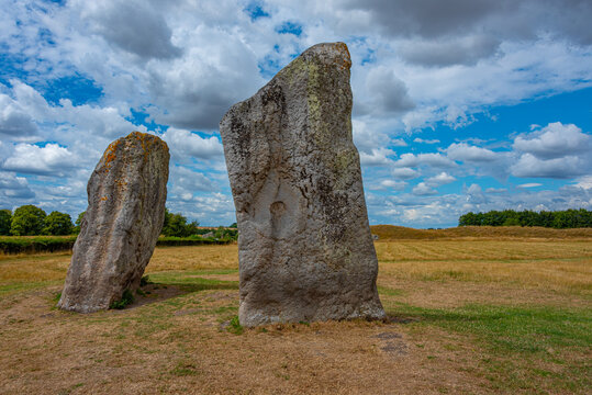Summer day at Avebury stone circle in England