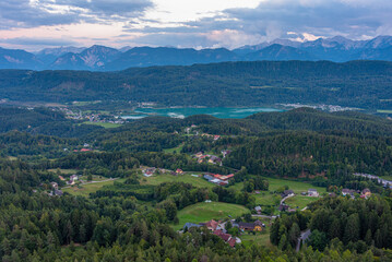 Fototapeta premium Rural countryside of Carinthia region near Worthersee, Austria