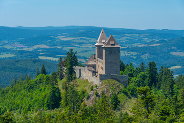 Fototapeta premium Panorama view of Kasperk castle in Czech republic