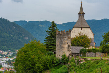 Fototapeta premium Petersberg castle at Friesach in Austria