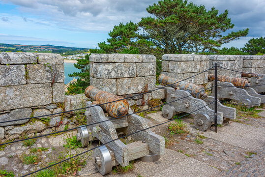 Cannons at St Michael's Mount in England