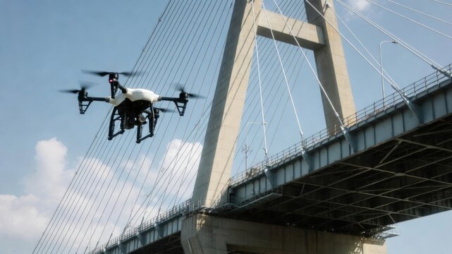 Professional Drone Flying for Bridge Infrastructure Inspection and Monitoring