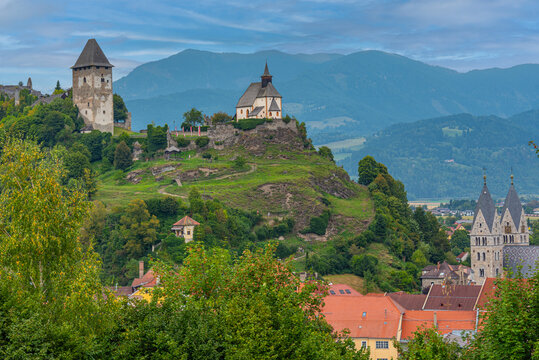 Petersberg castle above Friesach in Austria