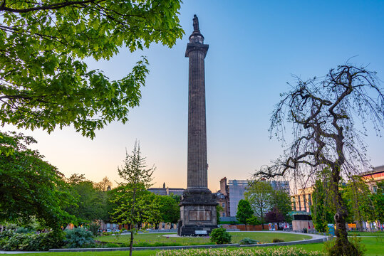 Sunset of Meliville monument in Edinburgh, Scotland
