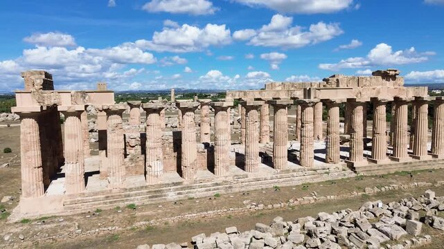 Selinunte site with ancient greek ruins, Sicily island, Italy