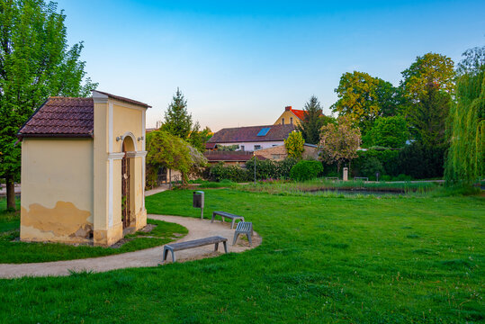 Vaclav Havel park in Litomerice, Czech republic
