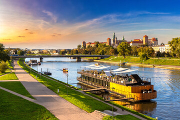 Aerial panoramic view of Krakow and Royal Wawel castle © Sergii Figurnyi