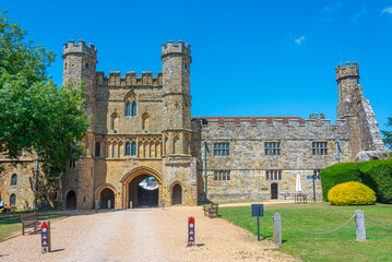 Battle abbey in England during a sunny day